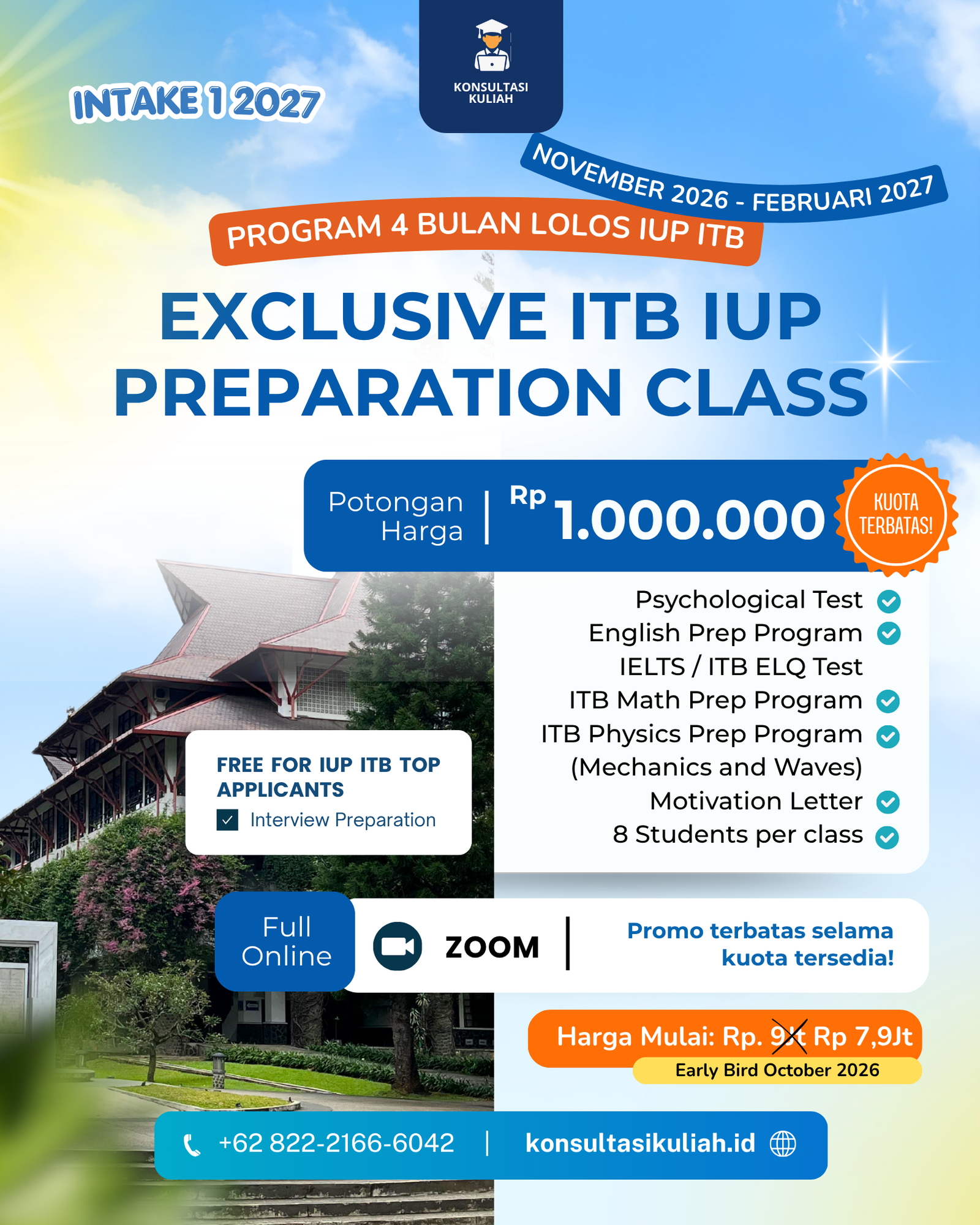 EXCLUSIVE ITB IUP PREPARATION CLASS